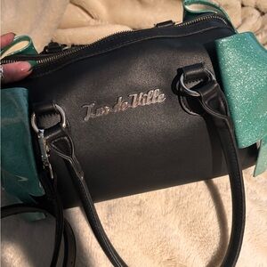 Lux de Ville Large Purse In Black W/Light Teal Accent, Original Strap Included